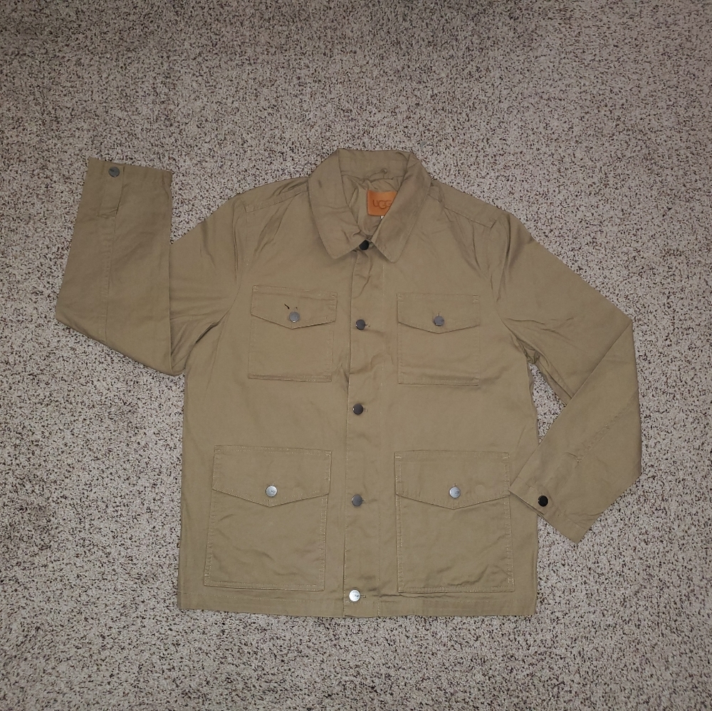 UGG Silas Chore Cargo Utility Outdoor Pocket Khaki Jacket - Picture 8 of 10